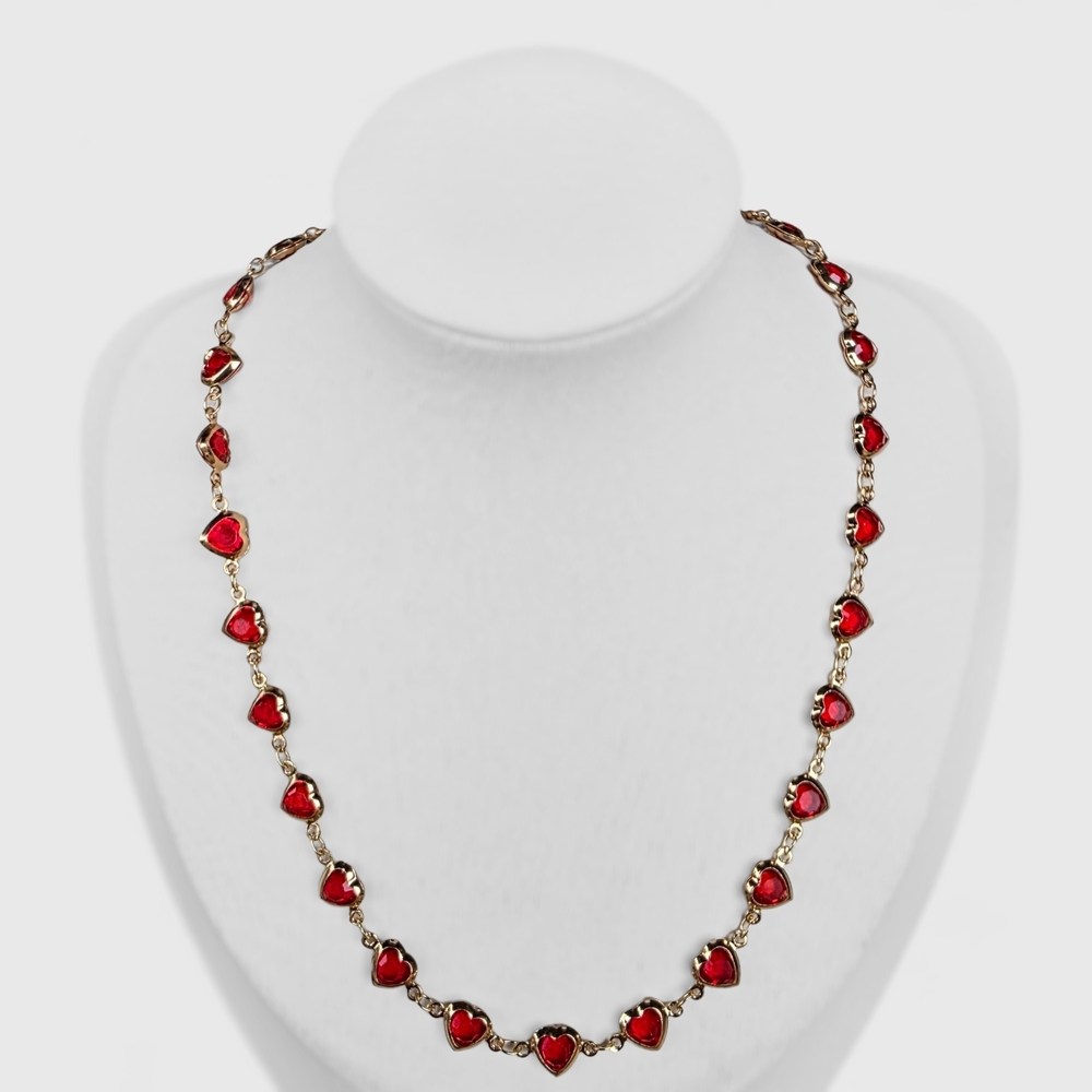 Heart Chain Stainless Steel Necklace Boheme Jewelry Gold